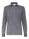 Brunello Cucinelli Cotton Polo Shirt In Grey