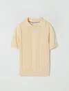 Brunello Cucinelli Kids' Polo In Maglia  In Yellow