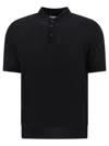 Brunello Cucinelli Polo In Misto Cotone E Lino Polo Shirts Black In Black