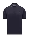 Brunello Cucinelli Logo Polo Shirt In Blue In Blue