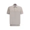 Brunello Cucinelli Beige Cotton Polo Shirt In Brown