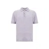 Brunello Cucinelli Linen Polo Shirt In Purple