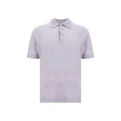Brunello Cucinelli Linen Polo Shirt In C2361