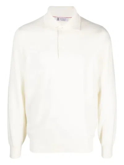 BRUNELLO CUCINELLI POLO-NECK CASHMERE SWEATER