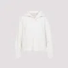 Brunello Cucinelli Wide Collar Ribbed Knit Sweater In White