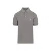 Brunello Cucinelli Cotton Polo With Ribbed Trims And Straight Hem In Sand