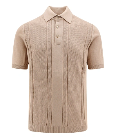 Brunello Cucinelli Polo Shirt In Brown