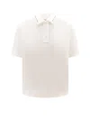 Brunello Cucinelli Cotton Polo Shirt In Beige