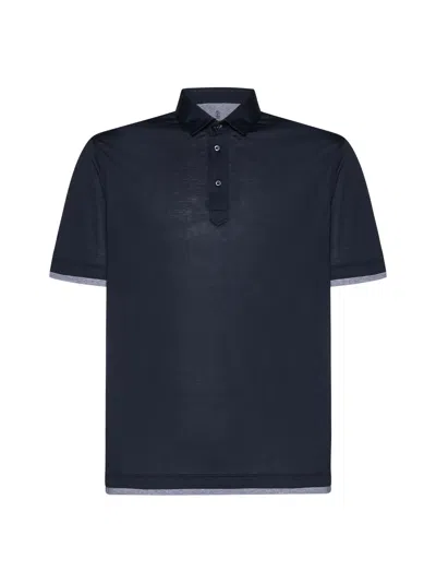 Brunello Cucinelli Polo Shirt In Blue