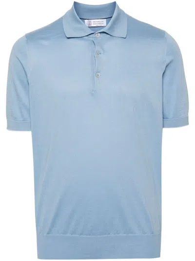 Brunello Cucinelli Polo Shirt In Blue