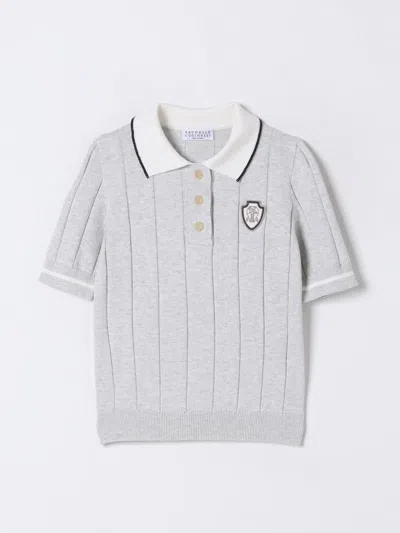 Brunello Cucinelli Polo Shirt  Kids Color Grey