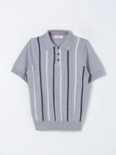 Brunello Cucinelli Polo Shirt  Kids Color Grey