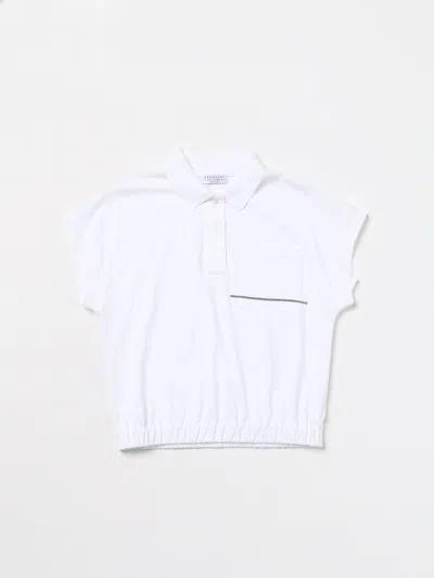 Brunello Cucinelli Polo Shirt  Kids Color White