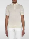 Brunello Cucinelli Beige Cotton Knit Polo Shirt