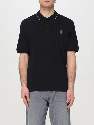 BRUNELLO CUCINELLI POLO SHIRT BRUNELLO CUCINELLI MEN COLOR BLACK,425396002