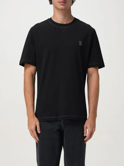 BRUNELLO CUCINELLI T-SHIRT BRUNELLO CUCINELLI MEN COLOR BLACK,H17358002