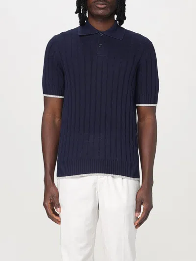 Brunello Cucinelli Polo Shirt  Men Color Blue
