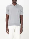 Brunello Cucinelli Fine-knit Polo Shirt In Grey