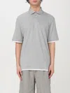 Brunello Cucinelli Short-sleeved Polo Shirt In Grey