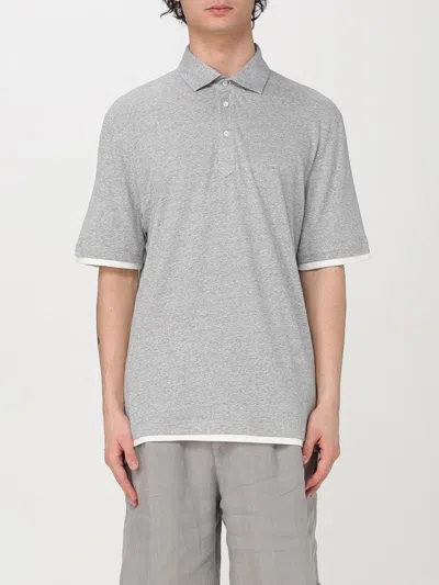 BRUNELLO CUCINELLI POLO SHIRT BRUNELLO CUCINELLI MEN COLOR GREY,G50105020
