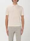 Brunello Cucinelli Polo Shirt In Linen And Cotton In Ivory