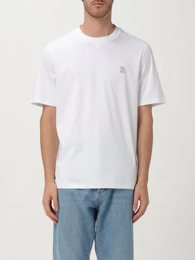 BRUNELLO CUCINELLI T-SHIRT BRUNELLO CUCINELLI MEN COLOR WHITE,H17358001