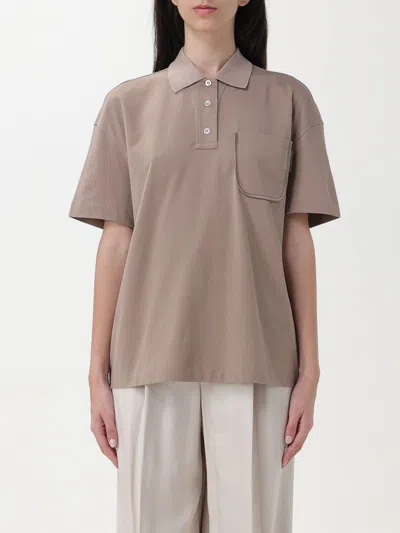 Brunello Cucinelli Polo Shirt  Woman Color Beige In 米色