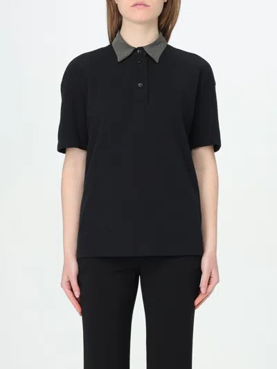 Brunello Cucinelli Polo Shirt  Woman Color Black In 黑色
