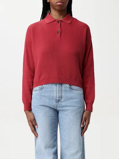 BRUNELLO CUCINELLI POLO SHIRT BRUNELLO CUCINELLI WOMAN COLOR RED,G49407014