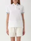 Brunello Cucinelli White Polo Shirt With Logo Printed On The Front In Cotton Jersey Woman In White
