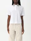 Brunello Cucinelli Polo With Dazzling Knit Collar In White