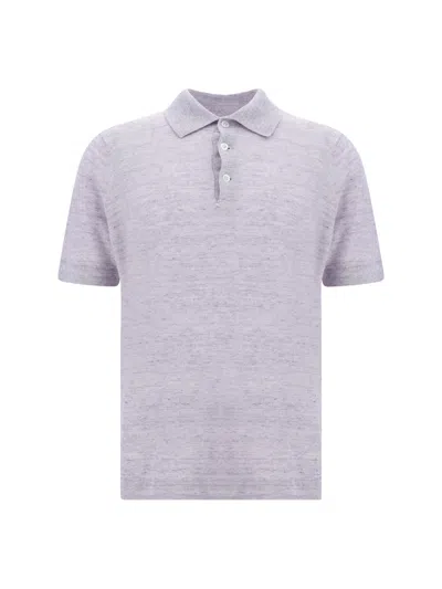 Brunello Cucinelli Linen Polo Shirt In C2361