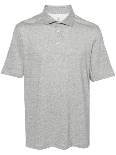 Brunello Cucinelli Polo Shirt In Gray