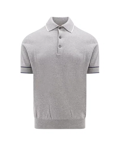 Brunello Cucinelli Polo Shirt In Grey