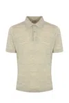 Brunello Cucinelli Polo Shirt In Linen And Cotton In Neutrals