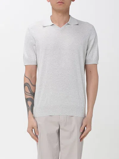 Brunello Cucinelli Cotton English Rib Knit Polo In Gray