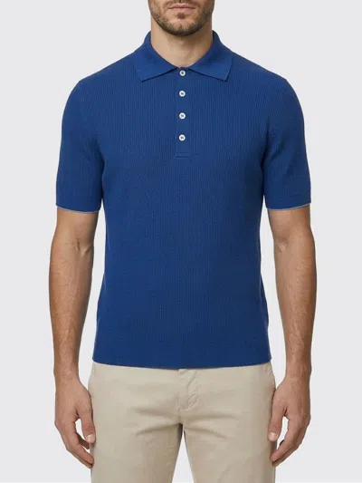 Brunello Cucinelli Polo Shirt Men  In Blue
