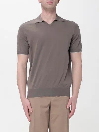 Brunello Cucinelli Polo Shirt Men  In Neutral