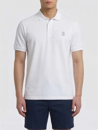 Brunello Cucinelli Polo Shirt Men  In White