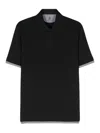 Brunello Cucinelli Layered-effect Polo Shirt In Negro