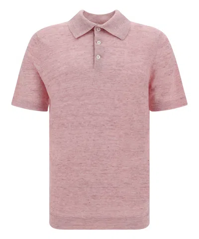Brunello Cucinelli Polo Shirt In Pink