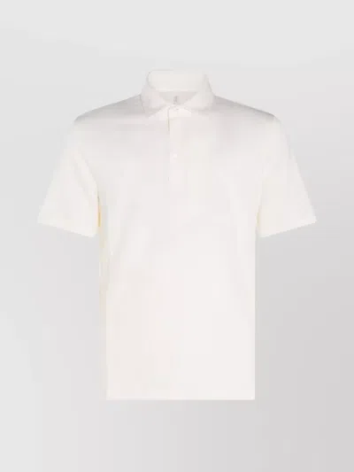 Brunello Cucinelli Polo Shirt With Collar And Sleeves In Off White