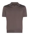Brunello Cucinelli Polo Shirt With Lapel Short Sleeve In Black