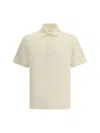 Brunello Cucinelli Linen And Cotton Polo Shirt In Neutral