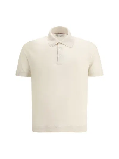 Brunello Cucinelli Polo Shirts In Neutral