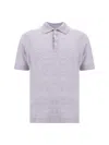 Brunello Cucinelli Men Polo Shirt In Purple