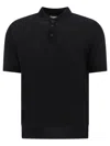 Brunello Cucinelli Polo In Misto Cotone E Lino Polo Shirts Black In Black
