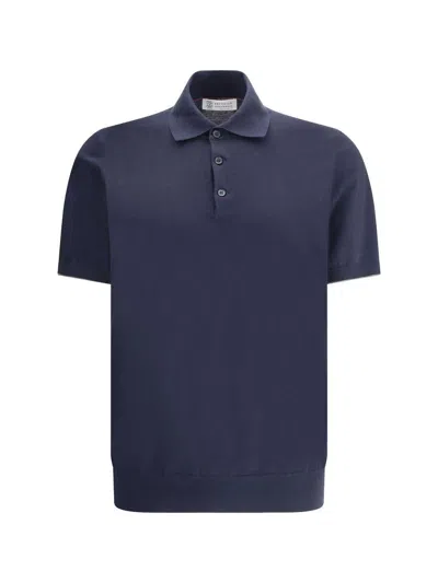 Brunello Cucinelli Men Polo Shirt In Multicolor