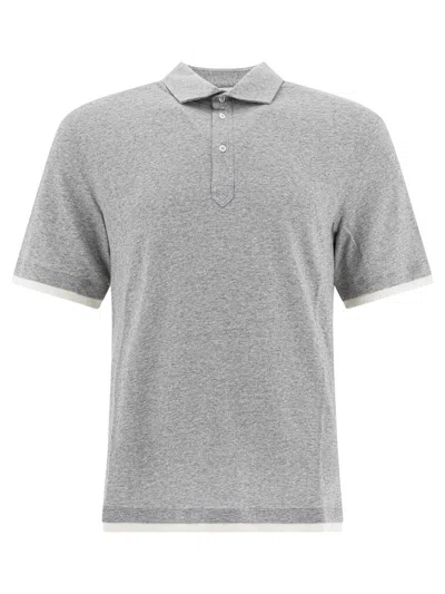 BRUNELLO CUCINELLI BRUNELLO CUCINELLI LAYERED POLO SHIRT