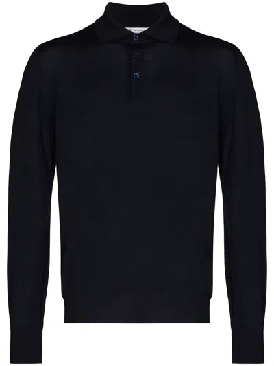 Brunello Cucinelli Polo-style Lightweight Sweater In Blue